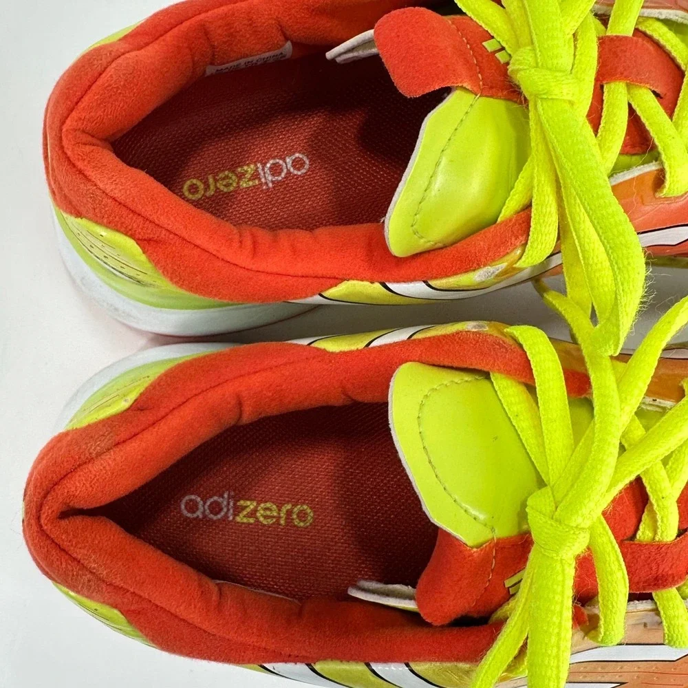 Adidas Adizero Indoor Court Shoes Neon Orange Yellow Men's 11.5 Handball VBall
